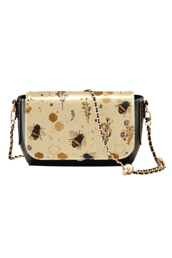 Crossbody Bags for Women Casual Lightweight Travel Handbags Bees and Flowers Pattern