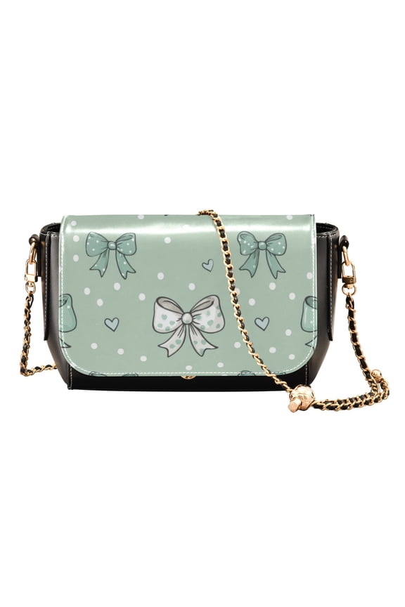 Crossbody Bags for Women Casual Lightweight Travel Handbags Green and Mint Bows