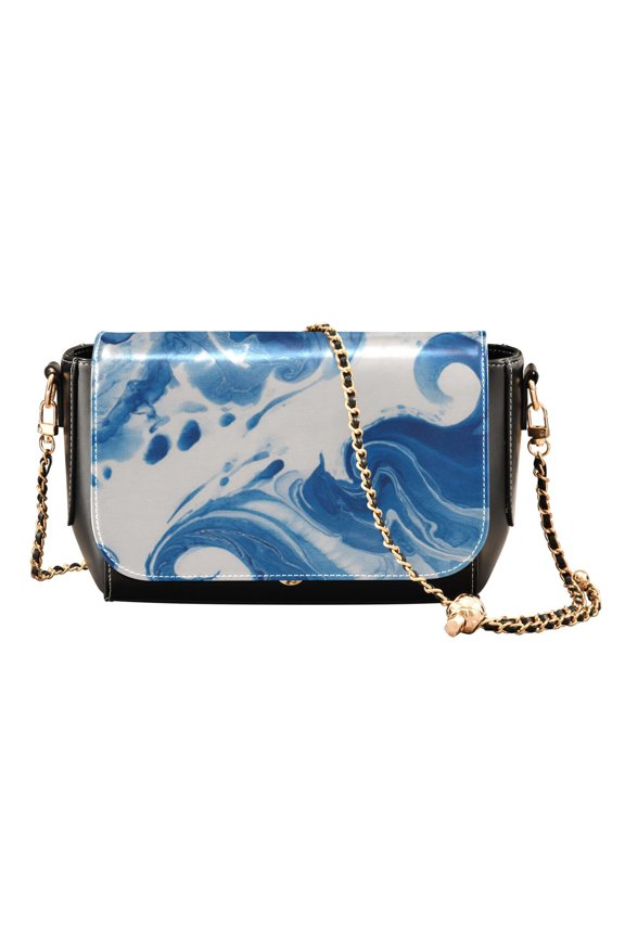 Crossbody Bags for Women Casual Lightweight Travel Handbags Indigo Blue Tie-dye Pattern
