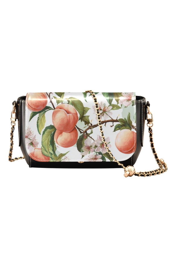 Crossbody Bags for Women Casual Lightweight Travel Handbags Peach Fruit Pattern