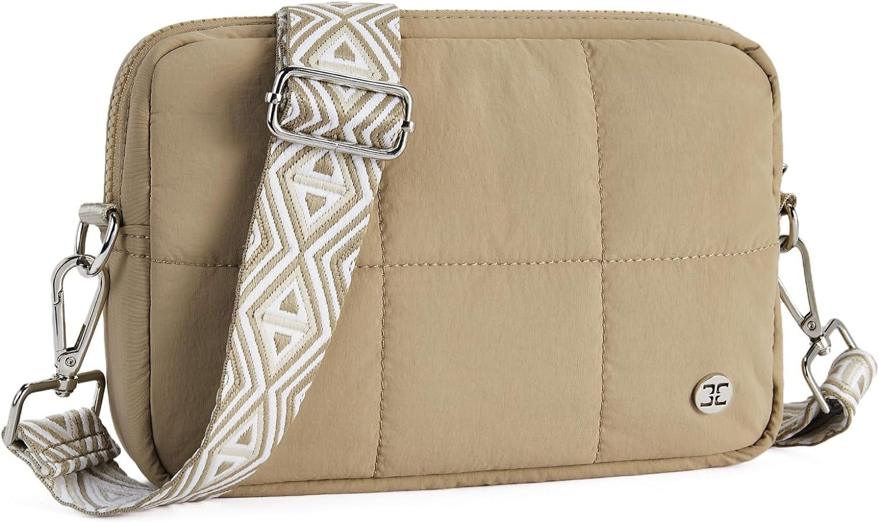 Crossbody Bags for Women Crossbody Purse with Guitar Strap Lightweight Puffer Shoulder Bag for Travel