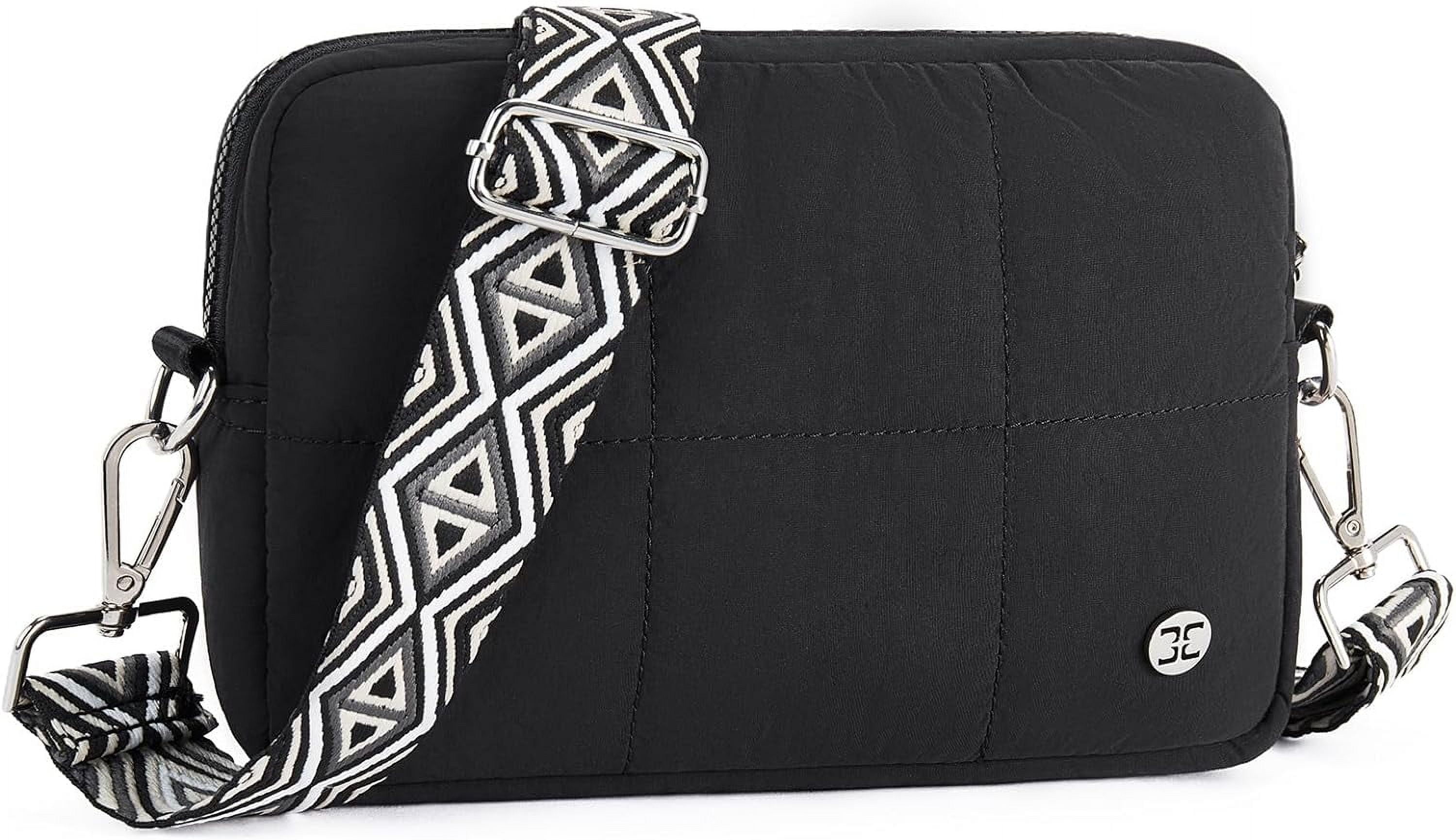 Crossbody Bags for Women Crossbody Purse with Guitar Strap Lightweight Puffer Shoulder Bag for Travel