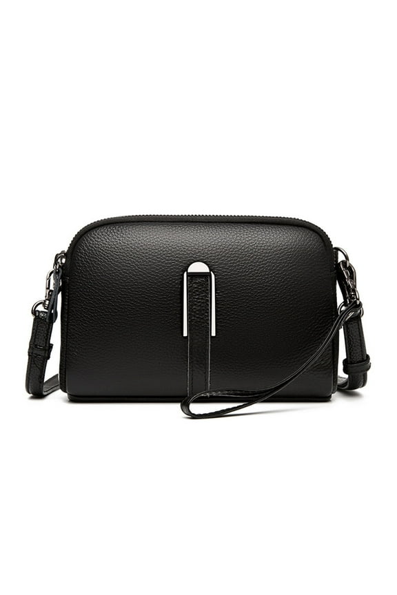 Crossbody Bags for Women Genuine Leather Shoulder Purse Cross Body Bag with Wristlet Top Zipper