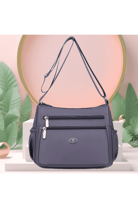 Crossbody Bags for Women, Large Purses with Multiple Pockets, Female Shoulder Bag Lightweight Oxford Cloth Travel Purses, Purple