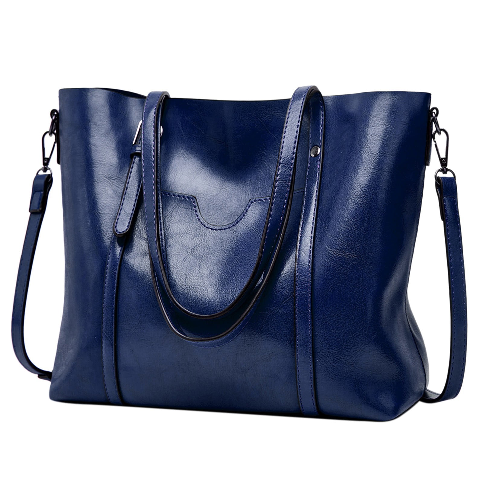 Crossbody Bags for Women Leather Purse and Handbags Retro Large Size g Shoulder Tote Bags Top Handle with Adjustable Strap Blue