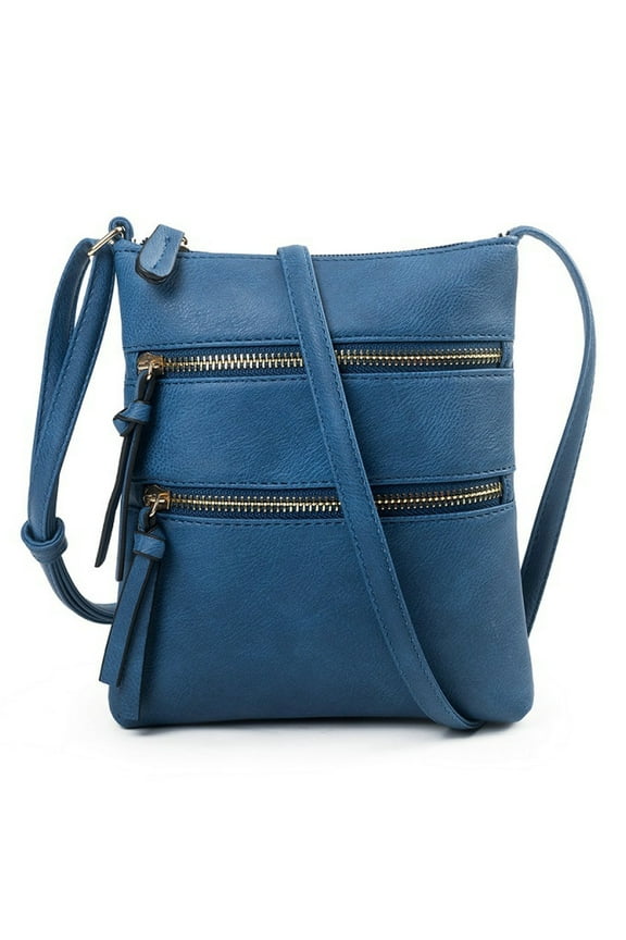 Crossbody Bags for Women Medium Size Leather Travel Cross Body Bag Purses for Women - navy