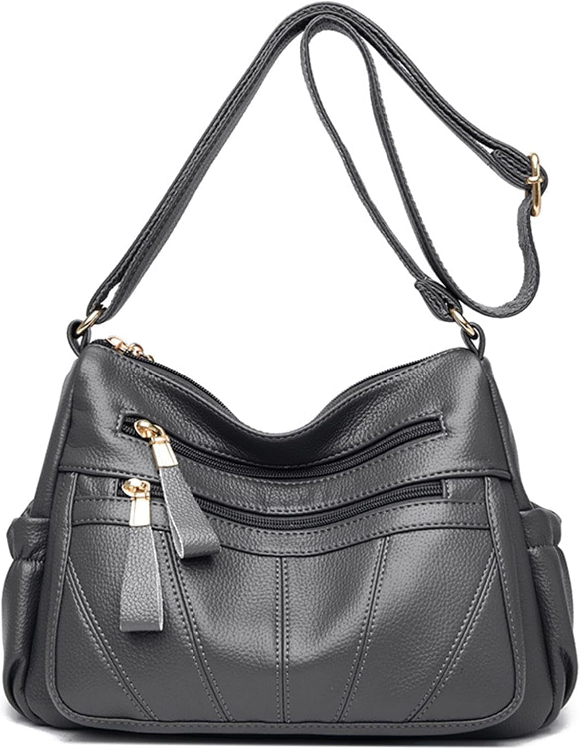 Crossbody Bags for Women Multi Pocket Shoulder Bag Soft PU Leather Purses and Handbags Pocketbooks