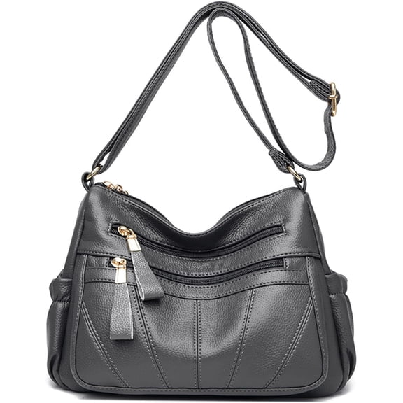 Crossbody Bags for Women Multi Pocket Shoulder Bag Soft PU Leather Purses and Handbags Pocketbooks