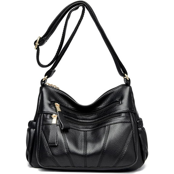Crossbody Bags for Women Multi Pocket Shoulder Bag Soft PU Leather Purses and Handbags Pocketbooks