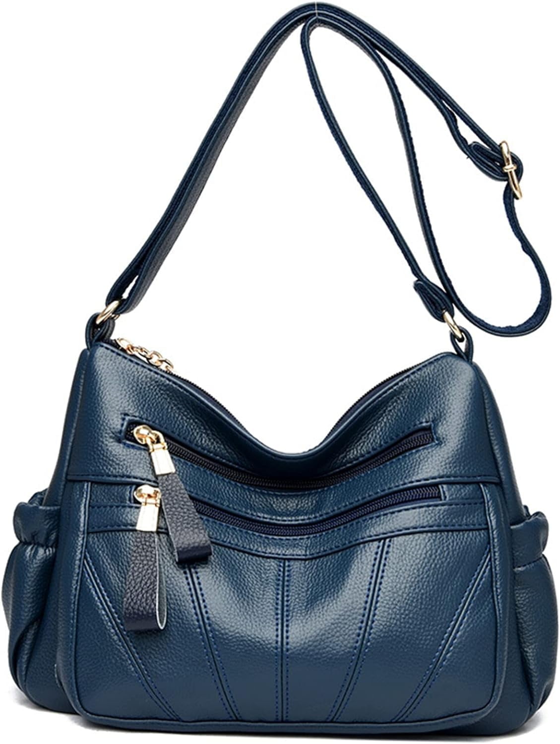 Crossbody Bags for Women Multi Pocket Shoulder Bag Soft PU Leather Purses and Handbags Pocketbooks