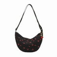 thumbnail image 1 of Crossbody Bags for Women, Nylon Crescent Bag With Adjustable Strap For Travel Shopping Work (Black), 1 of 3