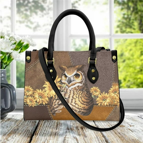 Crossbody Bags for Women PU Leather Shoulder Bags Owl Sunflower Cute Girls Crossbody Bags Bolsa Feminina