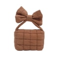 thumbnail image 1 of Crossbody Bags for Women Pleated Bow Bag Women's Handbag Shoulder Solid Color Crossbody Bag, 1 of 6