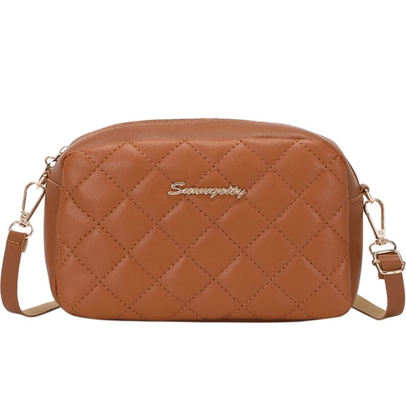Crossbody Bags for Women,Purse,Shoulder Bag,Embroidered Camera Bag Mini Clutch Purse with Zipper Closure with Removable Strap(Brown)