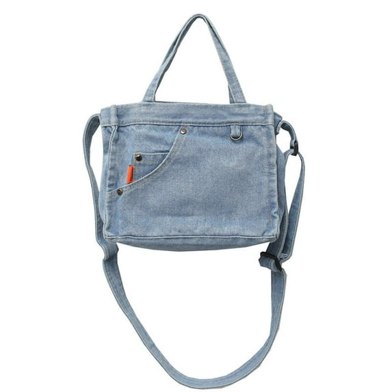 Crossbody Bags for Women, Retro Small Denim Shoulder Bag, Blue