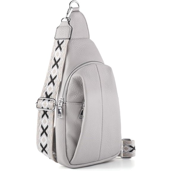 Crossbody Bags for Women,Sling Bag for Women,Fanny Packs Chest Bag for Work Travel Leather Sling Backpack