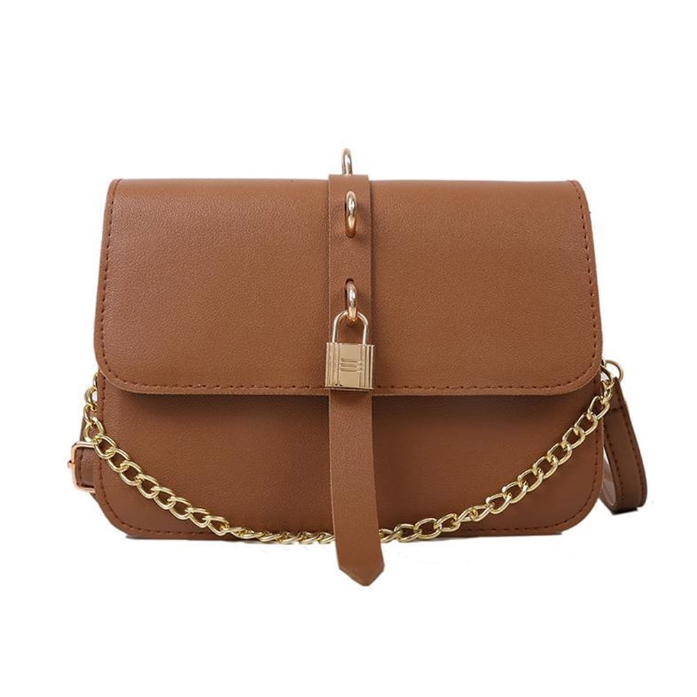 Crossbody Bags for Women Small Handbags PU Leather Shoulder Bag Ladies  Purse Evening Bag Quilted Satchels with Chain Strap,brown，G168664