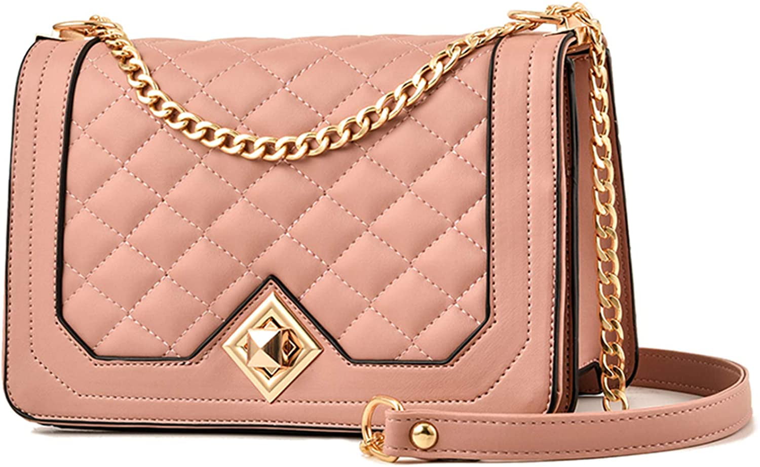 Quilted Crossbody Bags for Women Leather Ladies Shoulder Purses