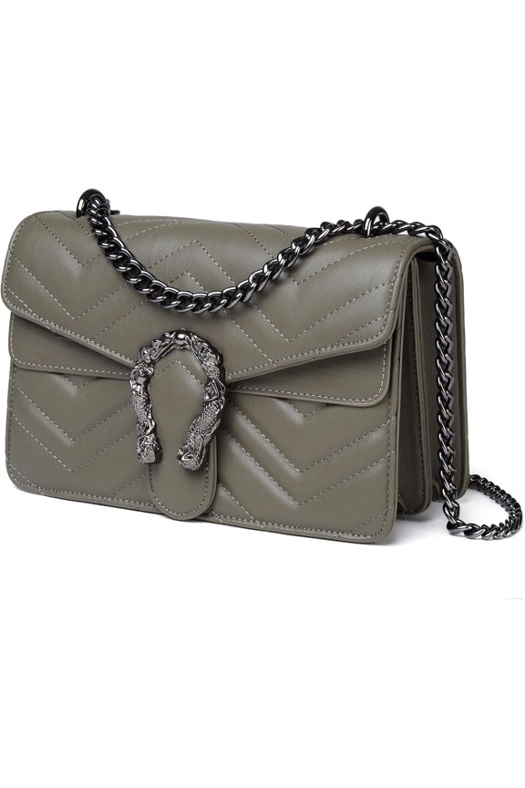 Crossbody Bags for Women - Snake Printed Clutch Purses Leather Chain Shoulder Bags Evening Handbags