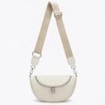 thumbnail image 1 of Bum Bag for Women Travel Purse Crossbody Bags Travel Purse with Adjustable Strap, PU Leather Crescent Bag Shoulder Handbag Sling Chest Bag Fanny Pack for Ladies (Beige), 1 of 8