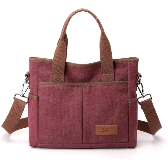 Crossbody Bags for Women Trendy Canvas Hobo Tote Top-handle Hand Bag Multi-pocket Casual Going Out Purse Satchel