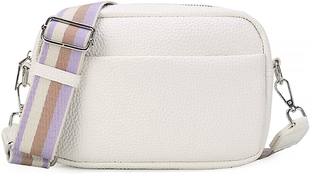 OWGSEE Women's Crossbody Camera Bag - Leather Small Shoulder Bag With Guitar Strap - View #3