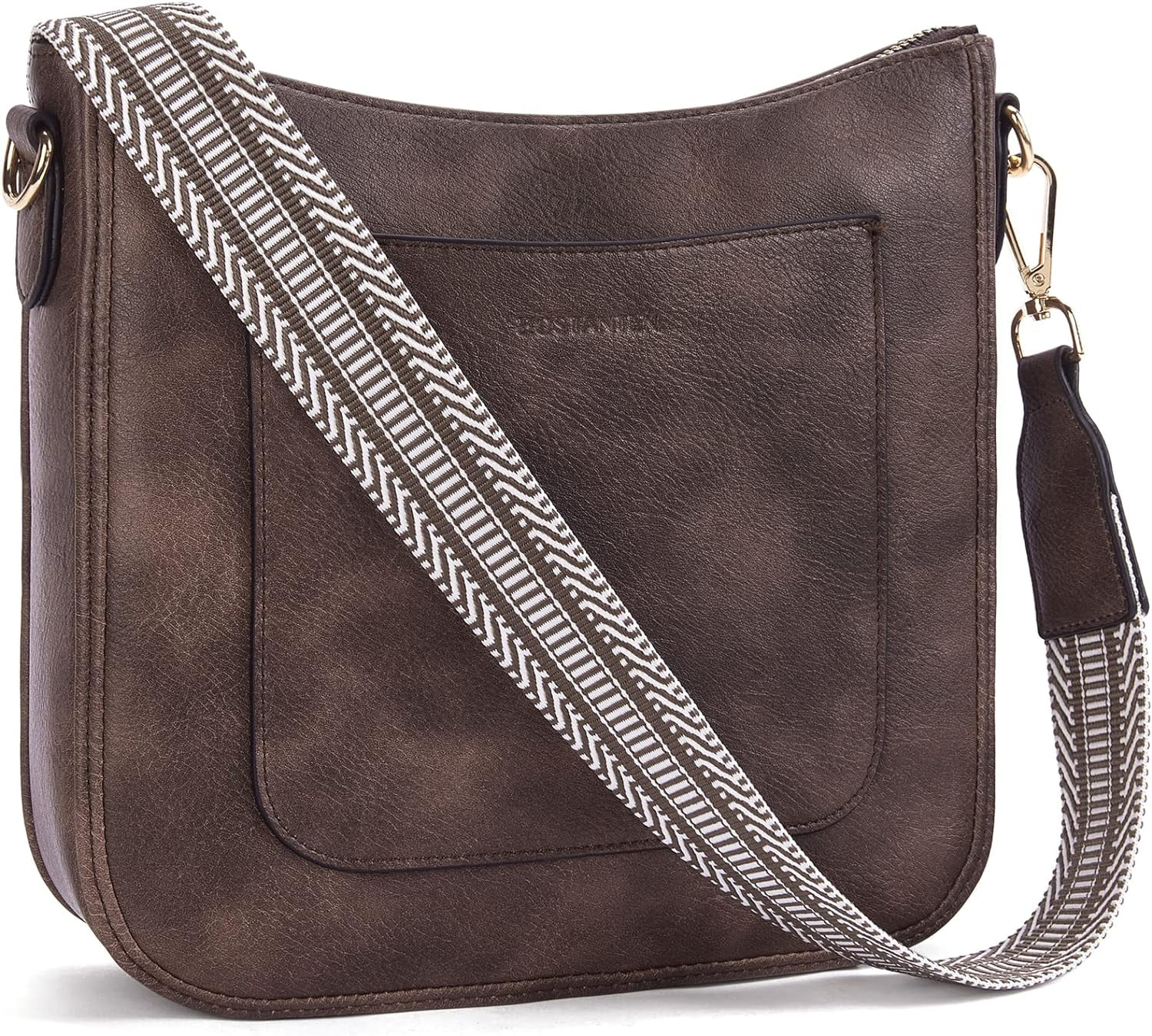 Crossbody Bags for Women Trendy Vegan Leather Hobo Handbags Fashion Shoulder Purse with Adjustable Guitar Strap