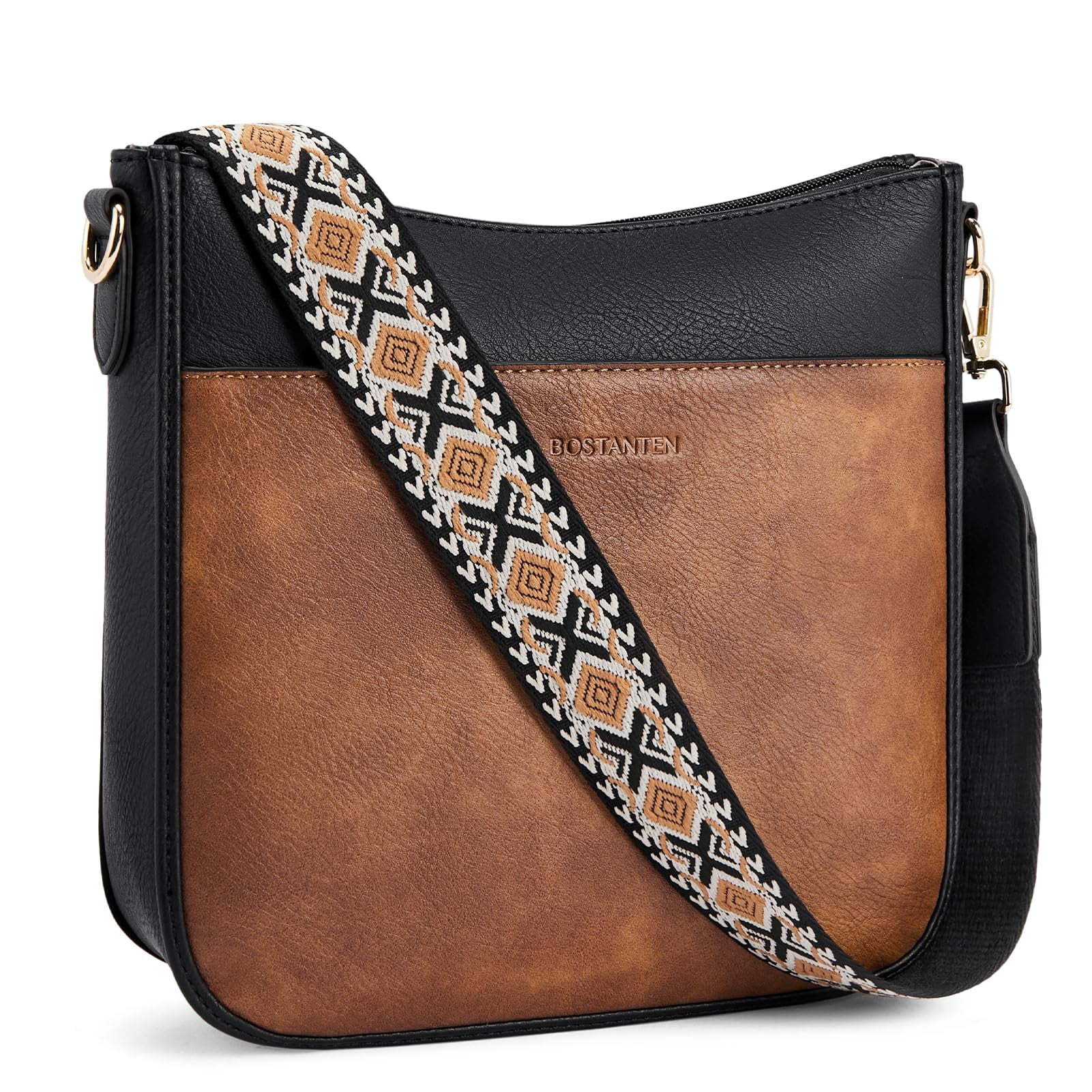 Crossbody Bags for Women Trendy Vegan Leather Hobo Purses Shoulder Handbags Wide Shoulder Strap