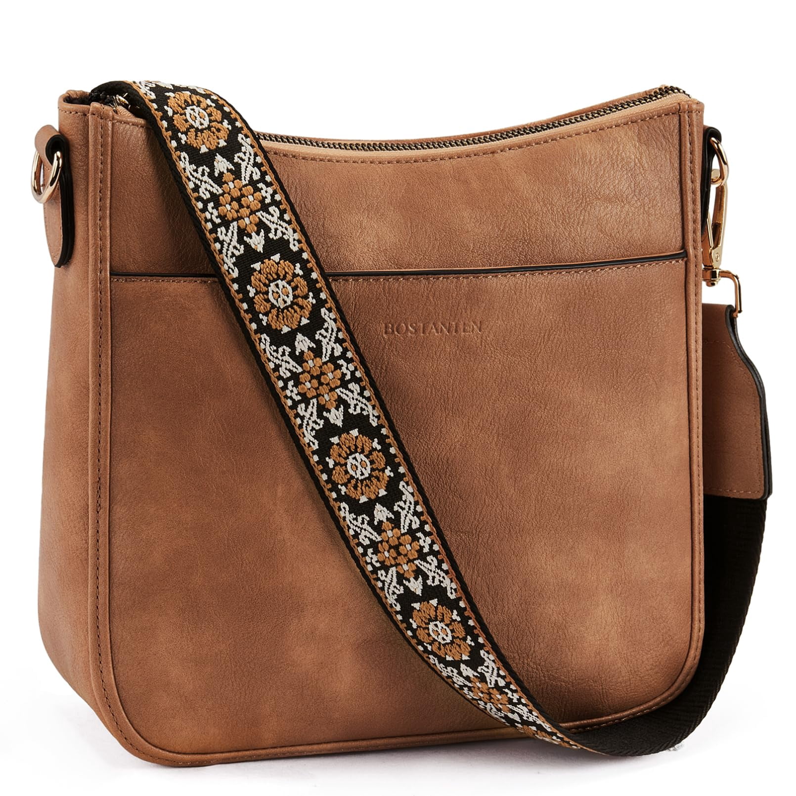 Crossbody Bags for Women Trendy Vegan Leather Hobo Purses Shoulder Handbags Wide Shoulder Strap