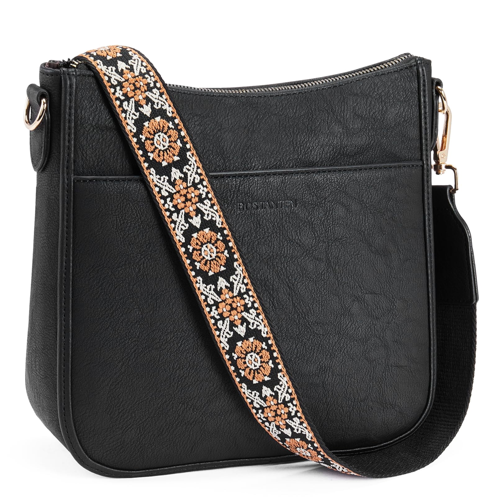 Crossbody Bags for Women Trendy Vegan Leather Hobo Purses Shoulder Handbags Wide Shoulder Strap