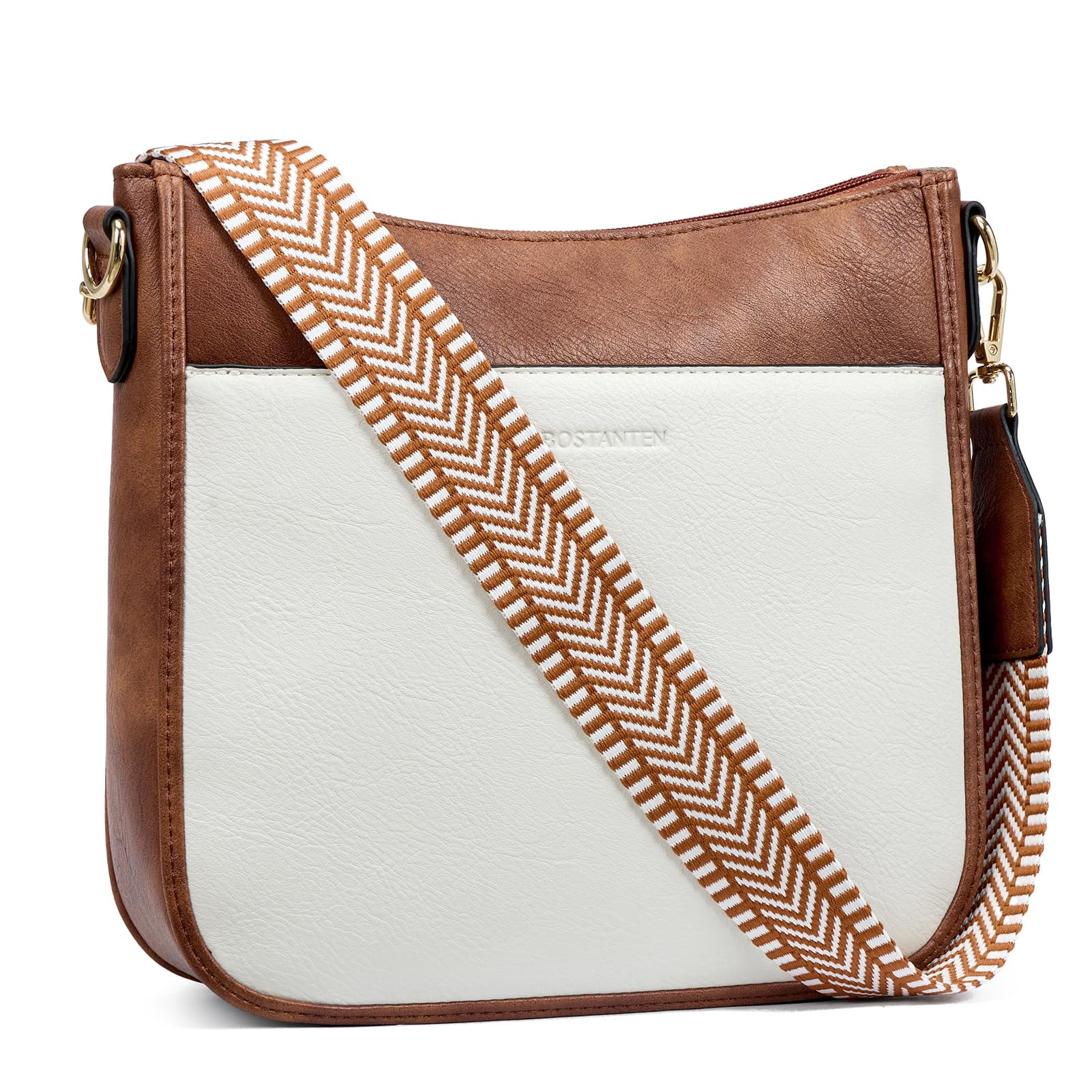 Crossbody Bags for Women Trendy Vegan Leather Hobo Purses Shoulder Handbags Wide Shoulder Strap