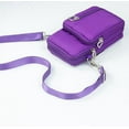 thumbnail image 1 of Crossbody Bags for Women, Waterproof Cute Purse Smartphone Wallet Bag for Women, Universal Mini Shoulder Bag, Nylon Lightweight and Durable, Purple, 1 of 7
