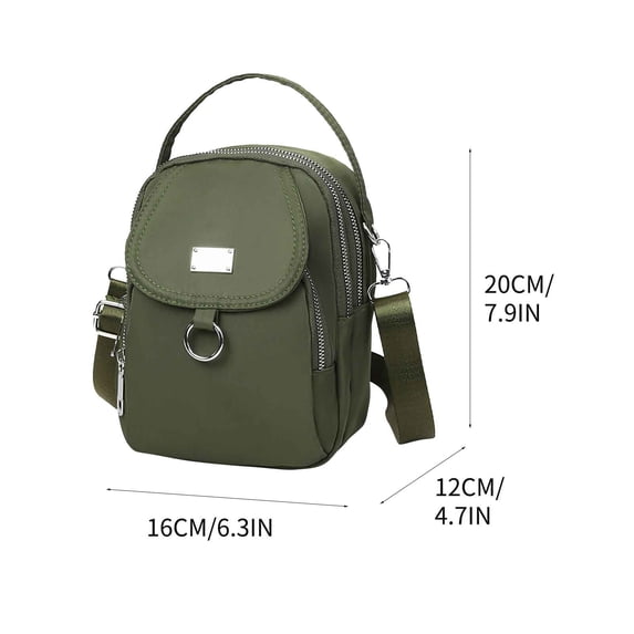 Crossbody Bags for Women Waterproof Nylon Messenger Bag with Adjustable Strap and Headphone Port 6.29 in x 4.72 in x 7.9 in