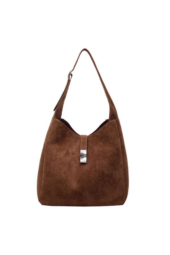 Crossbody Bags for Women, Women Faux Suede Tassel Handbag Adjustable Strap For Work Travel (Brown)