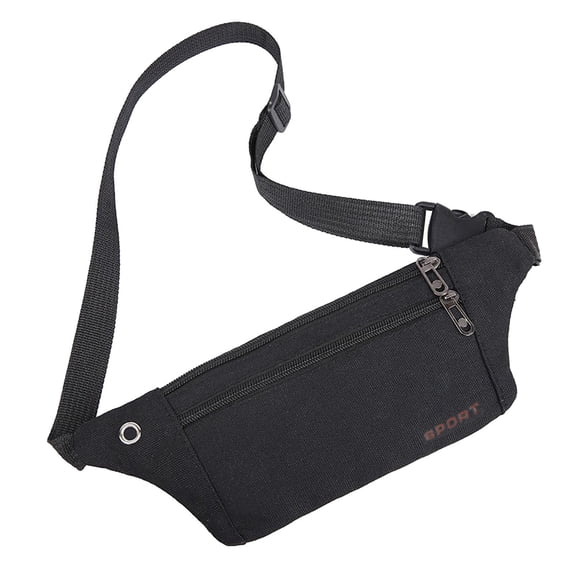Crossbody Bags for Women and Men - Canvas Travel Wallet Belt Bag with Headphone Hole for Phone, Running, Hiking, and Cycling