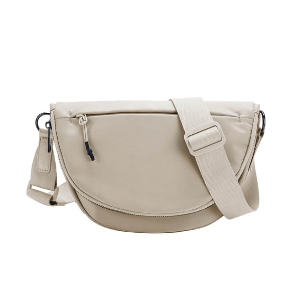 Crossbody Bags for Women's Handbags Tote Bag Purse Fashion Medium Nylon Folding Moon Bag Shoulder Bag with Adjustable Strap