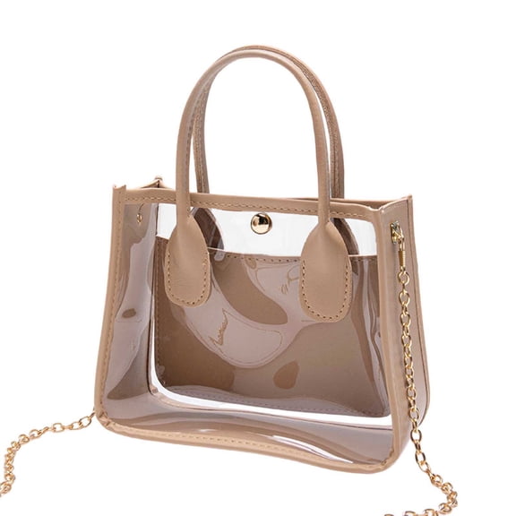 Crossbody Bags for Women's Handbags Tote Bag Purse Transparent Shoulder Fashion Chain Strap Purse with Handle Cute Clear Tote