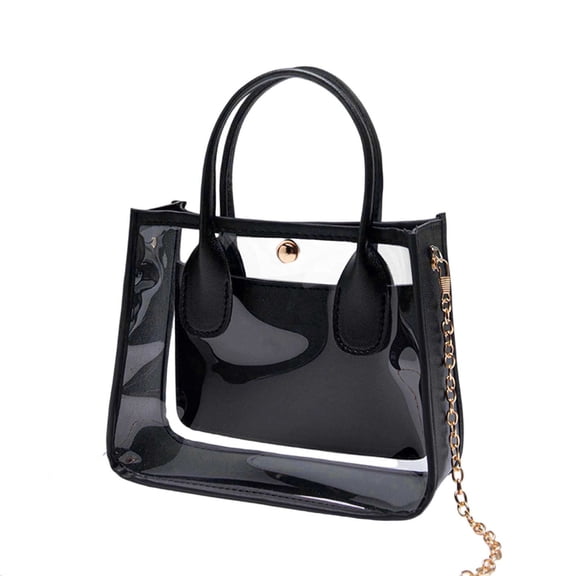 Crossbody Bags for Women's Handbags Tote Bag Purse Transparent Shoulder Fashion Chain Strap Purse with Handle Cute Clear Tote