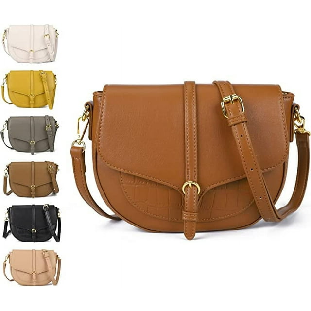 Crossbody Bags for women Cross body Strap, Messenger Purse Fashion PU Leather Handbag