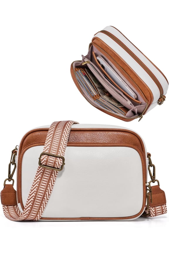 Crossbody Bags with Built-in Wallet, Anti- Travel Purse with Card Slots, Trendy Vegan Bag for Women Men