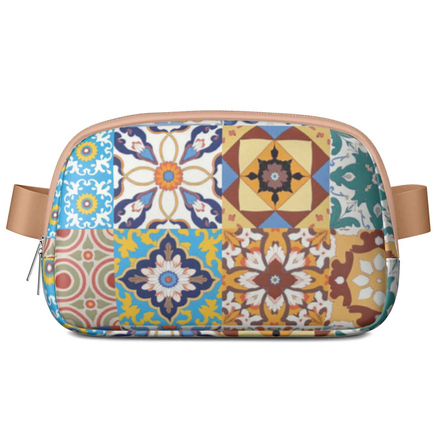Crossbody Belt Bag Bohemian Tribal Waist Bag Running Belt Bag for Jogging for Women Casual Waist Packs with Adjustable Strap Waterproof Belt Bag for Workout Running Travelling