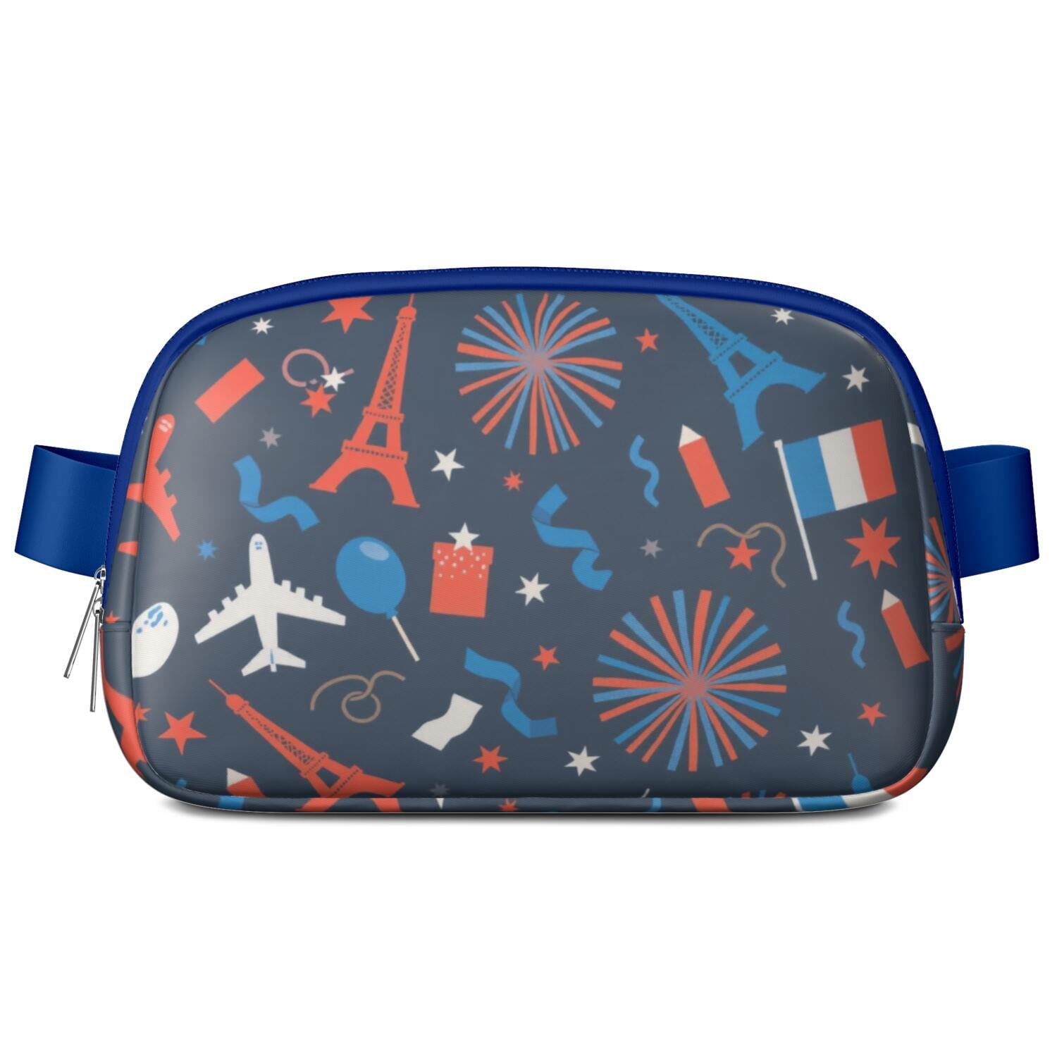 Crossbody Belt Bag Eiffel Tower Fashion Belt Bag Small Cross Body Bags for Women Casual Waist Packs with Adjustable Strap Waterproof Belt Bag for Workout Running Travelling
