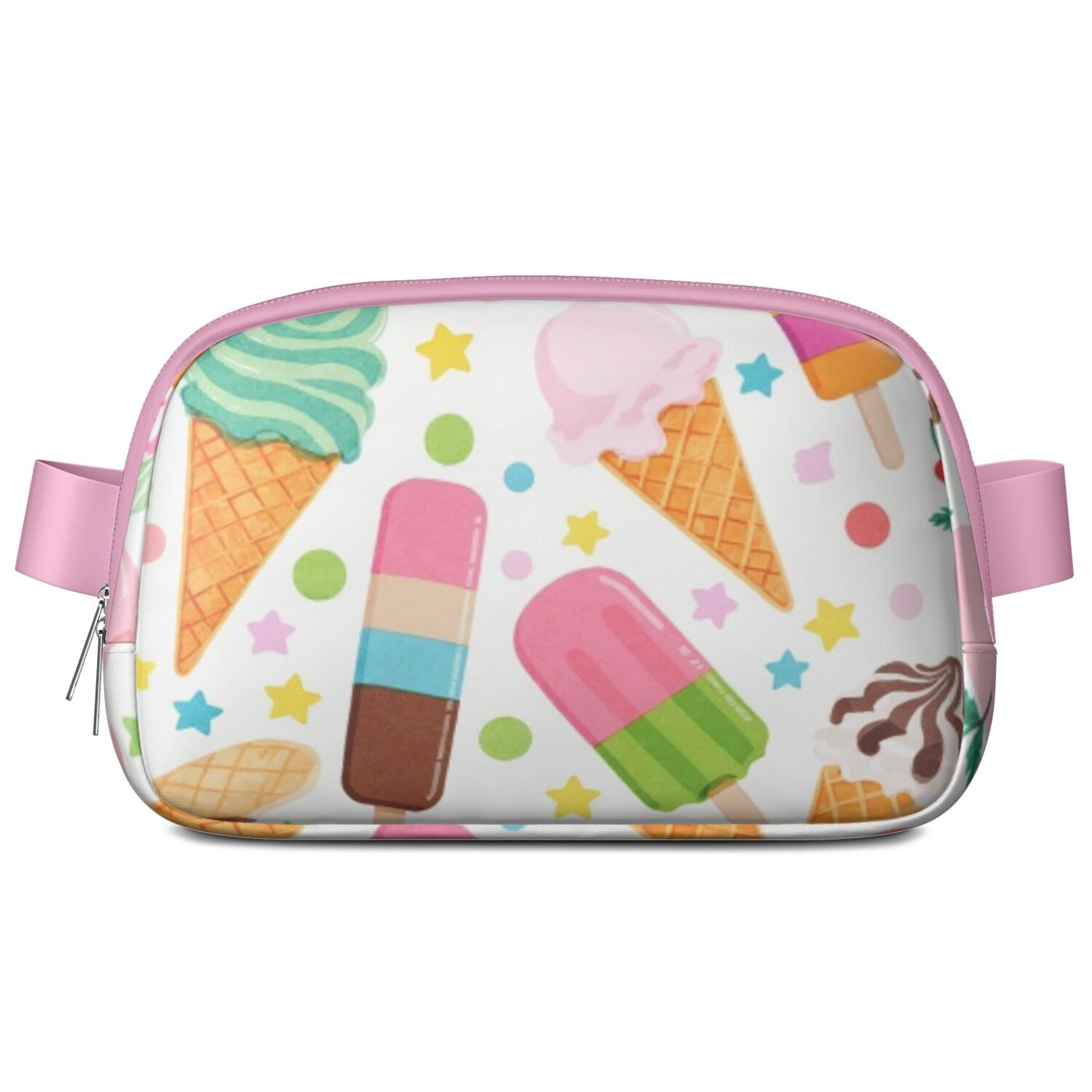 Crossbody Belt Bag Ice Cream Waist Bag Running Belt Bag for Jogging for Women Casual Waist Packs with Adjustable Strap Waterproof Belt Bag for Workout Running Travelling