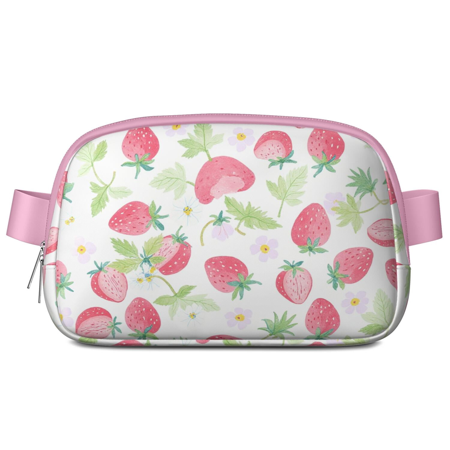 Crossbody Belt Bag Strawberry Fruit Fashion Belt Bag Small Cross Body Bags for Women Casual Waist Packs with Adjustable Strap Waterproof Belt Bag for Workout Running Travelling