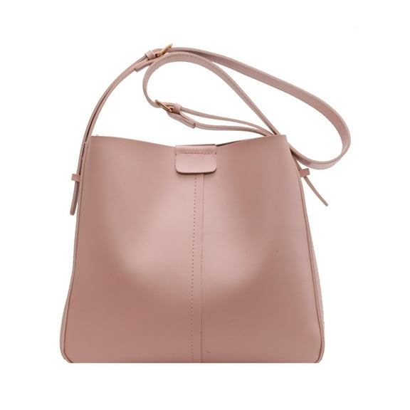 Crossbody Bucket Bags for Women Vintage Small PU Leather Shoulder Bag Female Solid Color Handbags and Purses