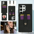 thumbnail image 1 of Crossbody Case Wallet Phone Case for Samsung Galaxy S25+ with Strap,With Mirror, RFID Blocking Card Holder, Kickstand, PU Leather Shockproof Anti-fall Rugged Phone Cover for Women Girls,Black, 1 of 12