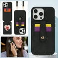 thumbnail image 1 of Crossbody Case Wallet Phone Case for iPhone 13 with Strap,With Mirror, RFID Blocking Card Holder, Kickstand, PU Leather Shockproof Anti-fall Rugged Phone Cover for Women Girls,Black, 1 of 12