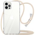 thumbnail image 1 of Crossbody Case for iPhone 12 Pro Max,Phone Case for iPhone 12 Pro Max [ with Adjustable Lanyard ] Clear Soft Thin Slim TPU Shockproof Protective Cover Cases 6.7 inch - Beige, 1 of 13