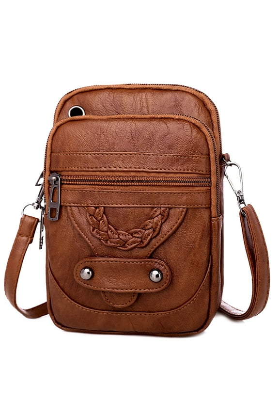 Crossbody Cell Phone Bag, TSV Small PU Leather Purse for Women Men with Multi Pockets and Adjustable Strap