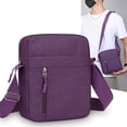 thumbnail image 1 of Crossbody Chest Bag Nylon | Multi Pocket Organizer | Sports & Travel Companion | Adjustable Secure Waist Strap | Durable Fabric | Gray, Black, Blue, Purple 21x20x5cm, 1 of 6